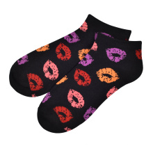 Custom your own fashion design socks womens cotton printed ankle socks